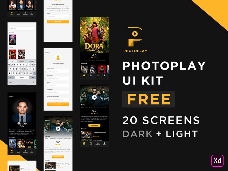Movie and TV Show Streaming Mobile App UI kit