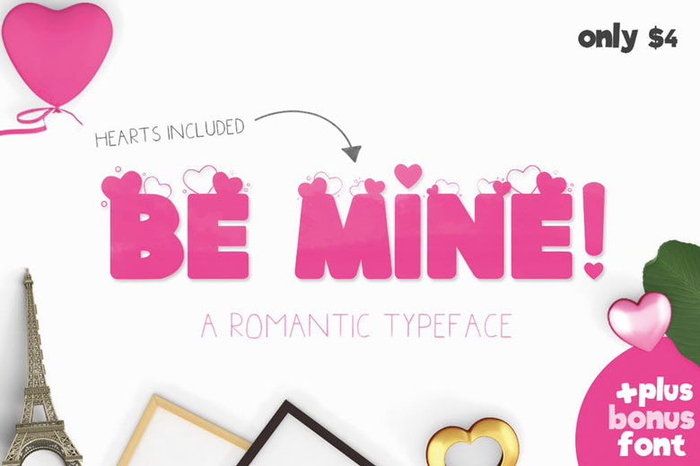 Be Mine Cute Valentine Font