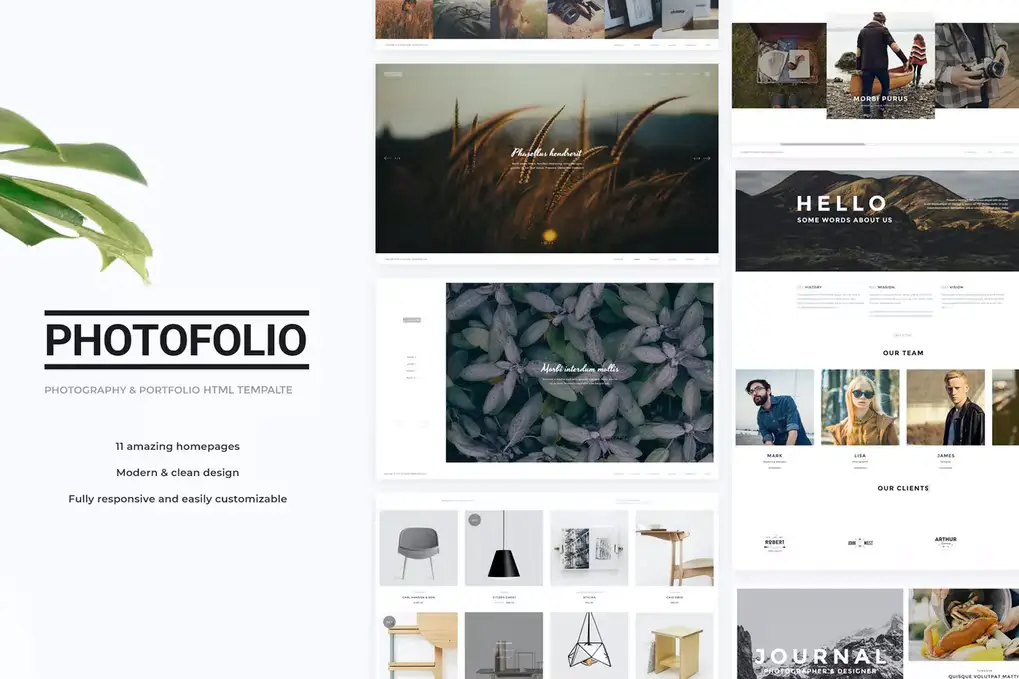 Photography & Portfolio HTML Template