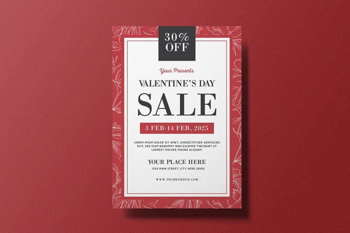 Modern Valentine's Day Sale Card