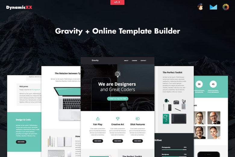 Responsive Html Creative Email Template Builder