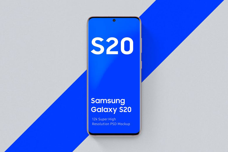 12k Resolution Samsung Galaxy S20 Mockup