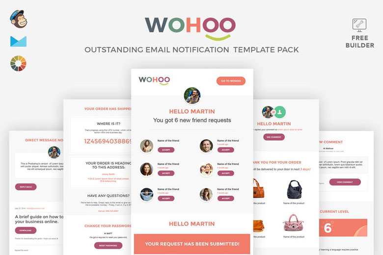 Beautiful Email Notifications Templates Pack