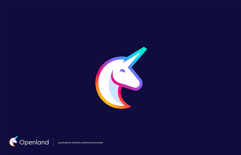 horse colorful logo