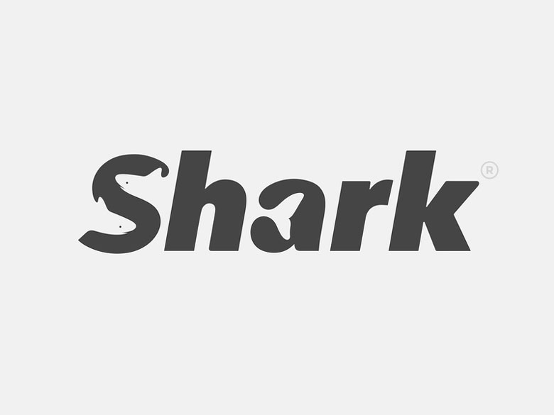 shark typography logo