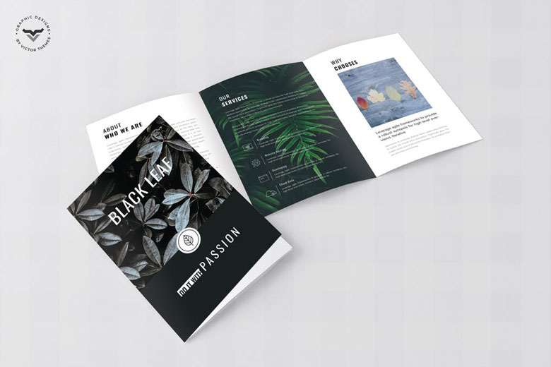 Minimal Business Tri Fold Brochure Template