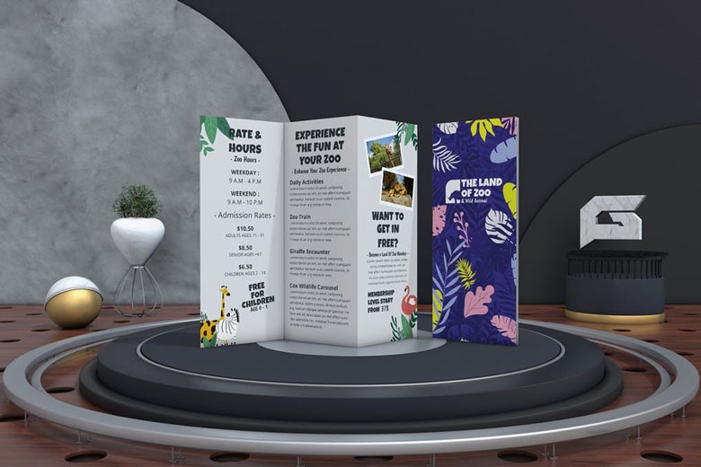 Zoo Tri Fold Brochure Template