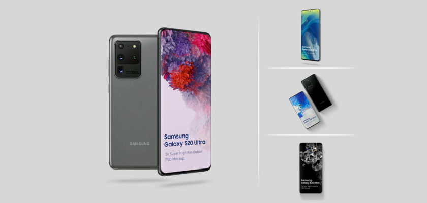 Samsung Galaxy S20 Ultra Mockups