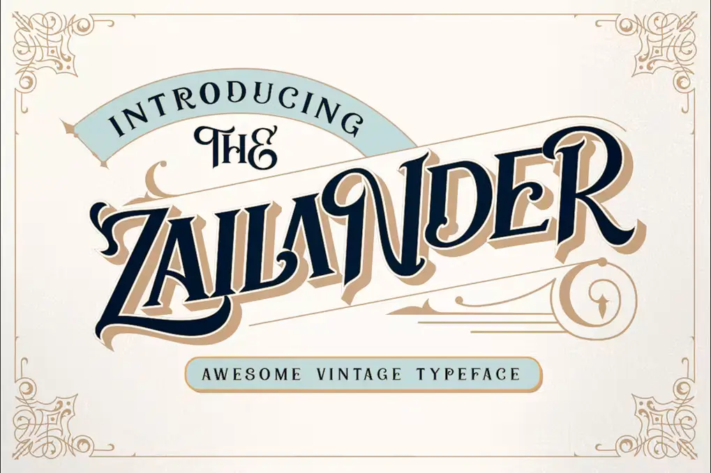 Zailander - Vectorian Vintage Font