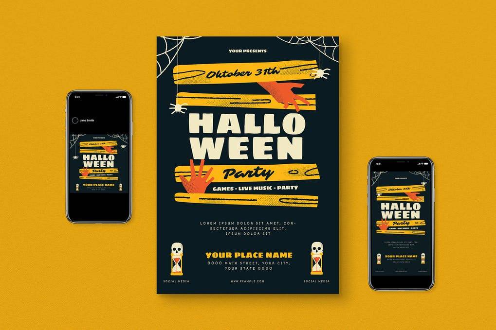 Zombie Halloween Party Template