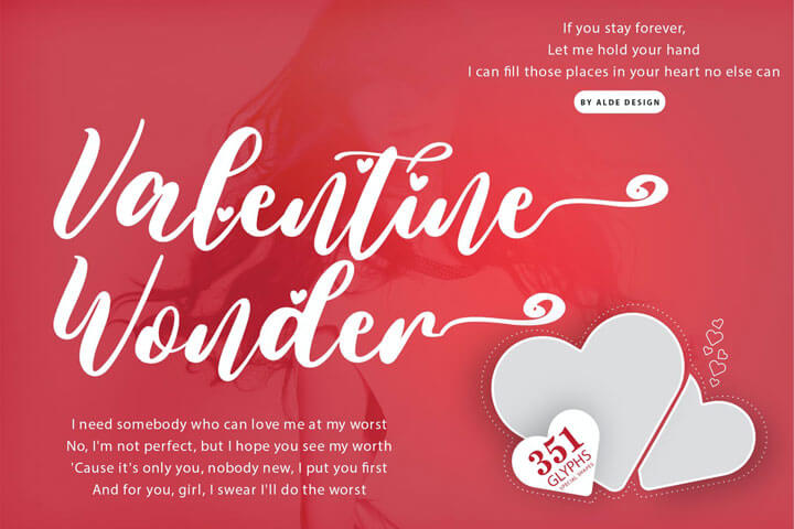 Valentine Wonder Classy Display Font