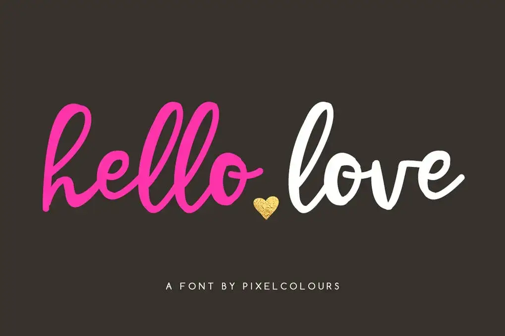 Hello Love - Modern Handwritten Love Font