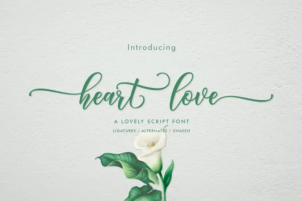 Heart Love - A Lovely Script Font