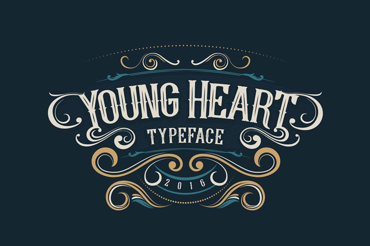 Young Heart Typeface Tattoo Font