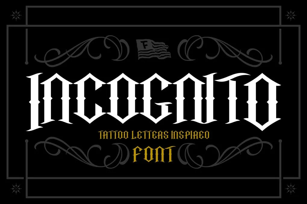 Incognito - Classic Blackletter Tattoo Font