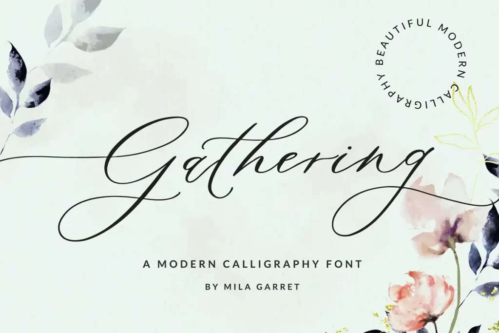 Modern Calligraphy Wedding Script Font