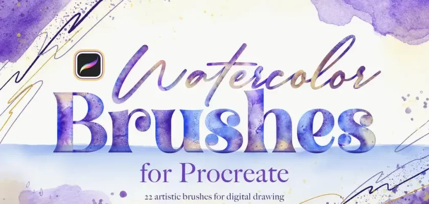Procreate Artistic Watercolor Brushes For Digital Drawing