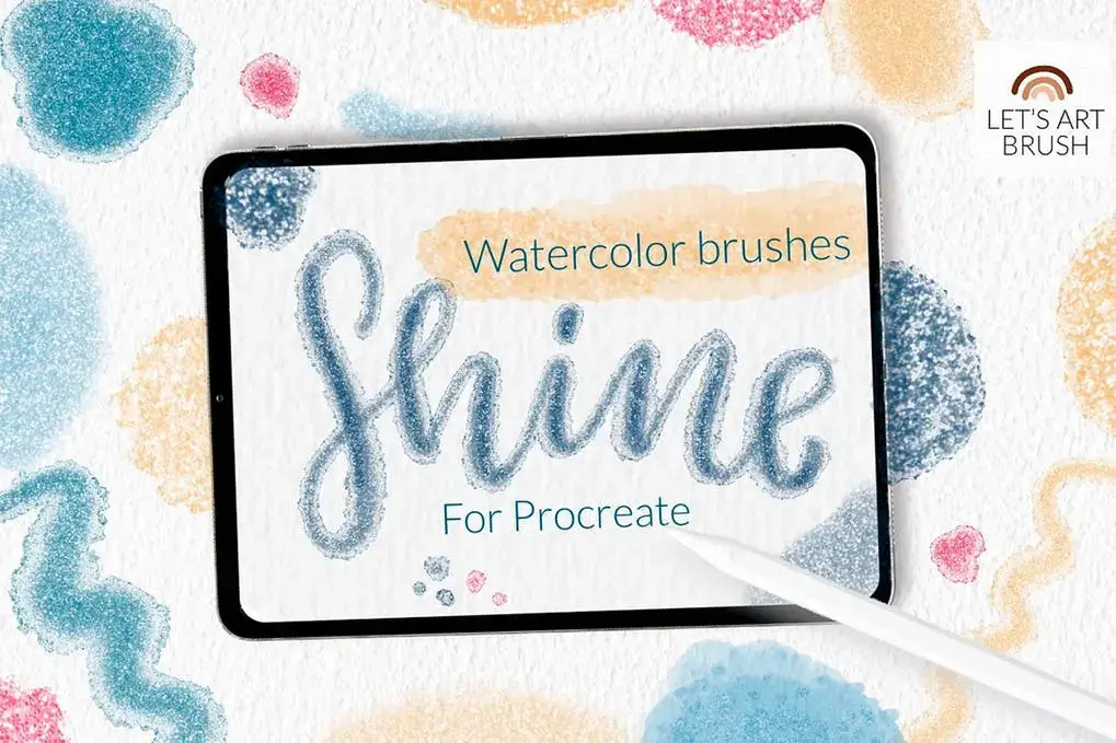 Shimmer Glitter Watercolor Procreate Brushes