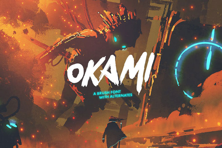 Okami – Handdrawn Horror Movie Font