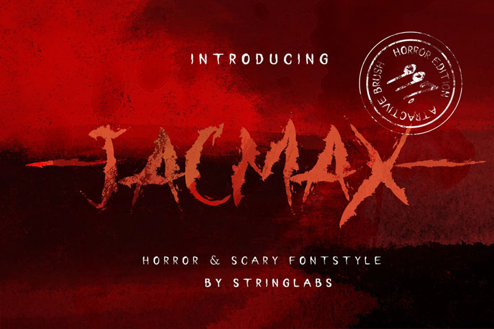 Jacmax – Horror Style Movie Font
