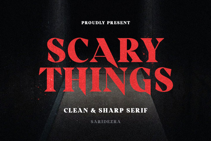 Scary Things - Creepy Serif Movie Font