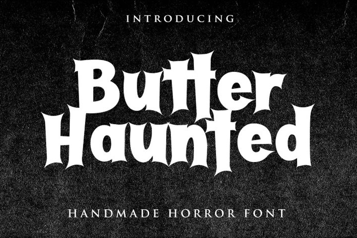 Butter Haunted Display Font (Free)