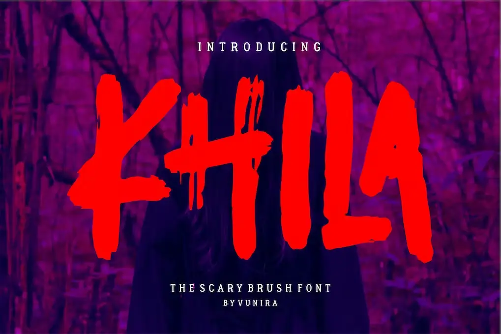 Khila - Scary Brush Font