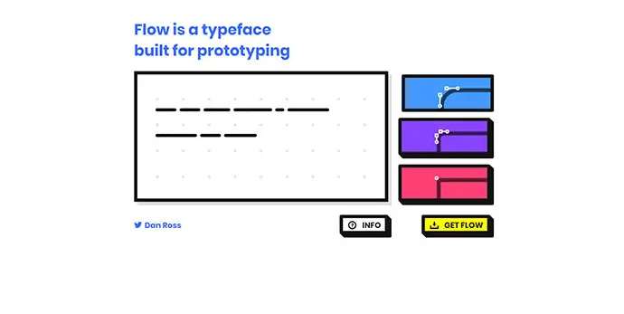 Flow - Typeface for Wireframing & Prototyping