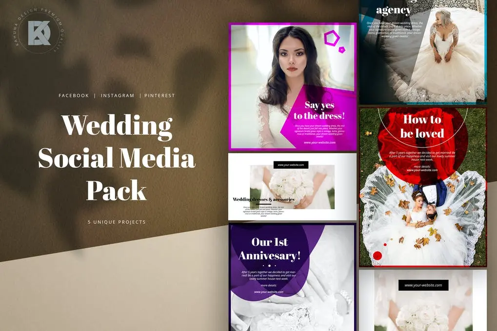 Wedding Social Media Kit Template