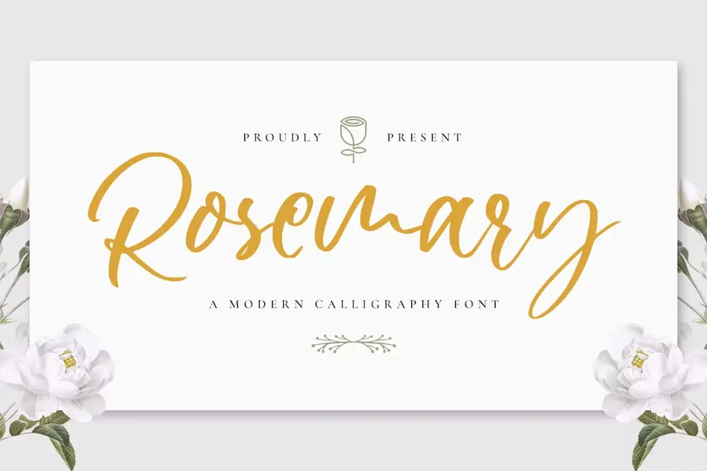 Rosemary - Modern Calligraphy Wedding Font