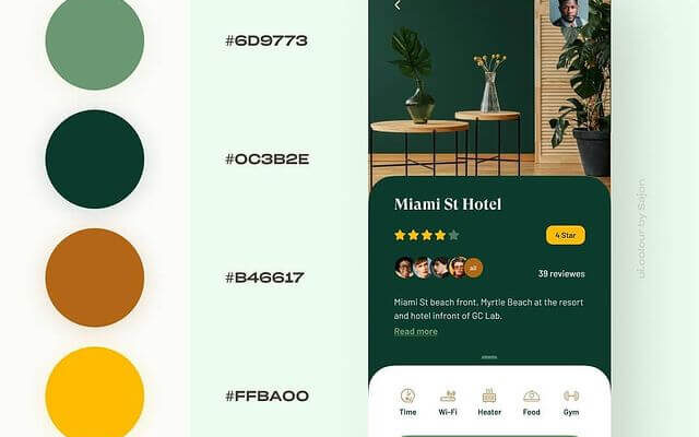 Hotel Booking App Color Palette