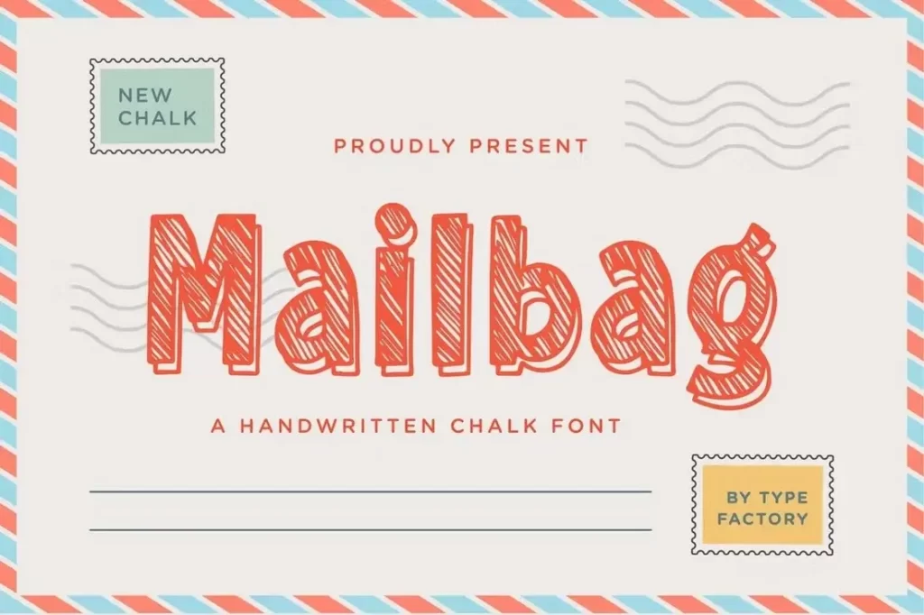 Mailbag - Procreate Playful Chalk Font