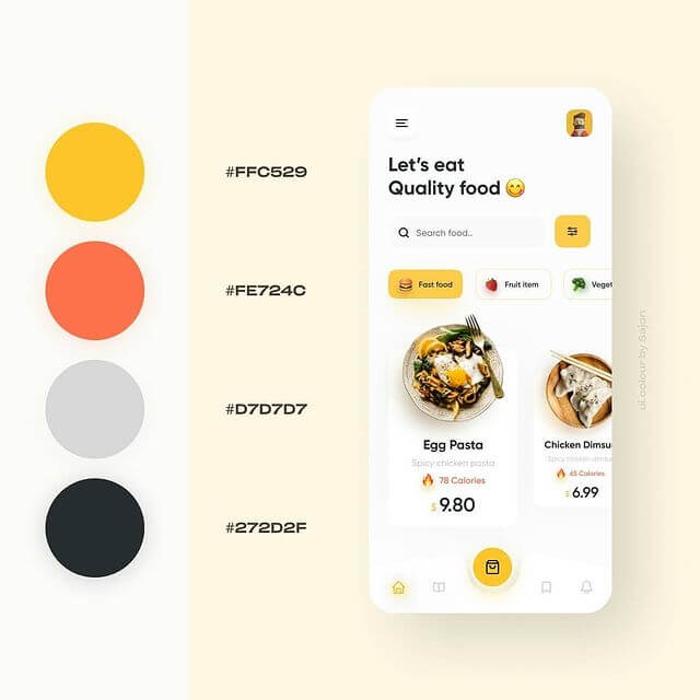 Quality Food App Color Palette