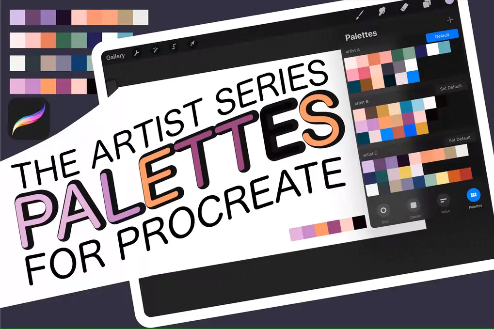 The Artist Series Procreate Palette Swatches