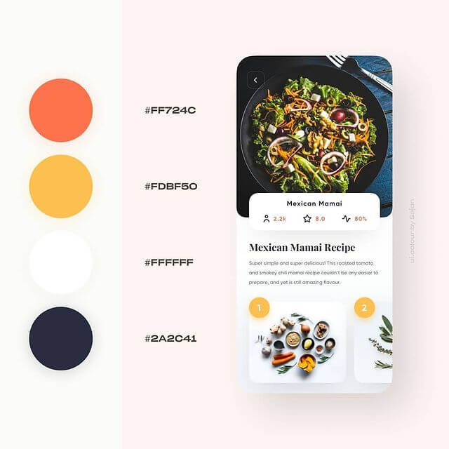 Food Recipe App Color Palette