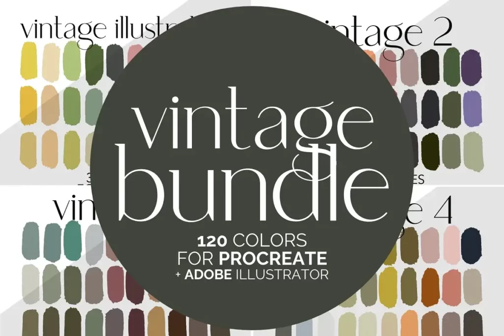 Vintage Procreate Color Palette Bundle
