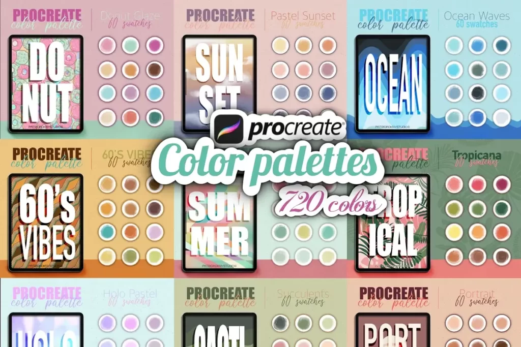 Procreate Color Palettes Bundle