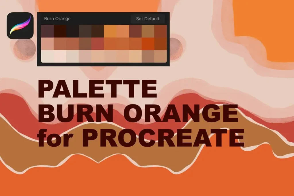 Burn Orange Color Palette for Procreate Free