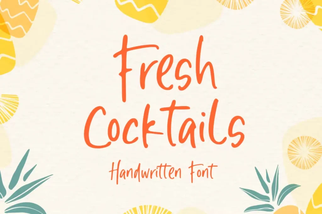 Fresh Cocktails - Handwritten Font