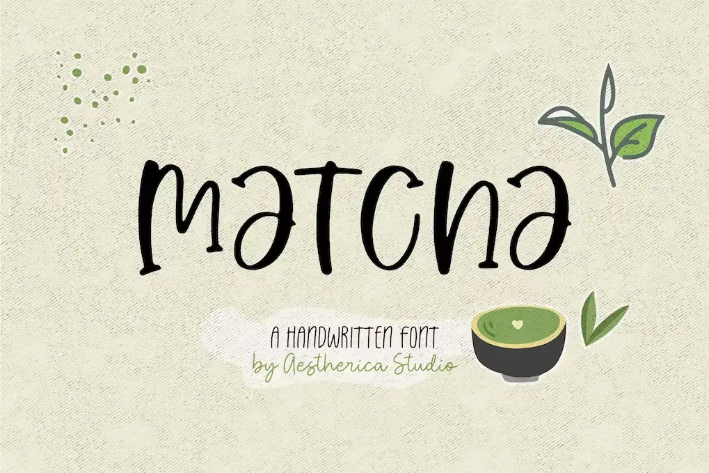 Matcha - A Cute Handwritten Calligraphy Font