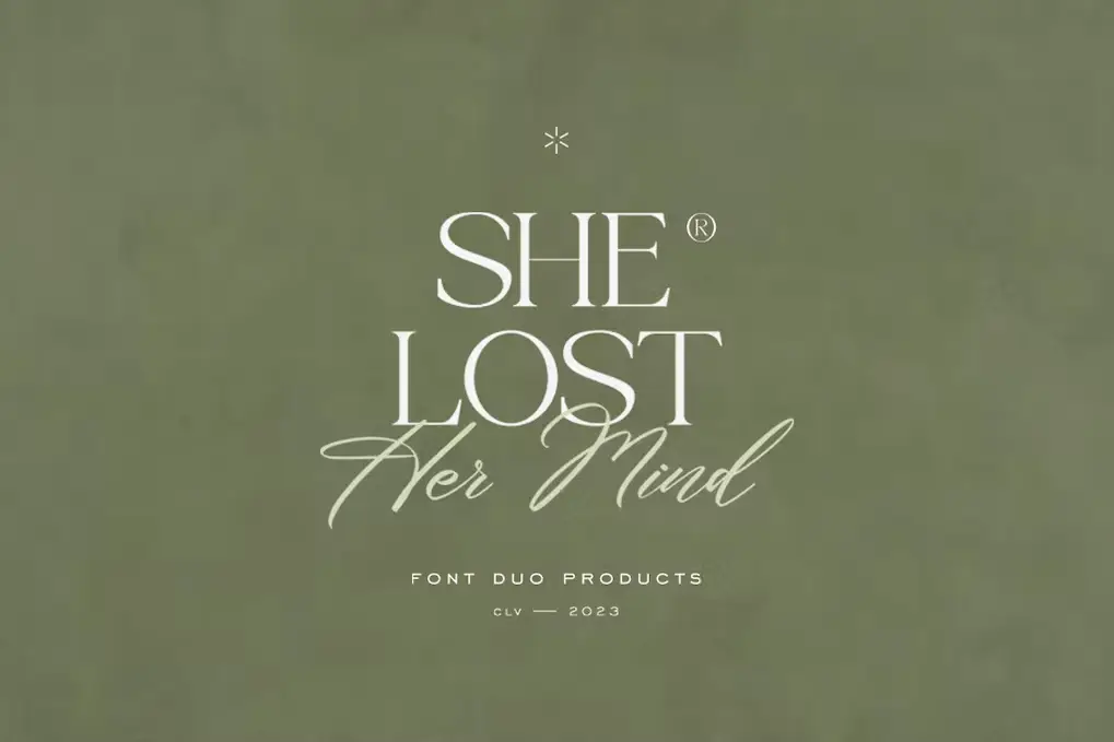 She Lost Her Mind Font Duo