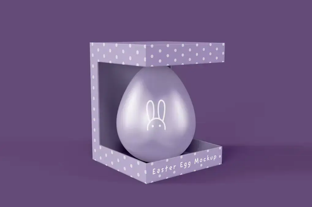 Easter Egg Box Mockup Template