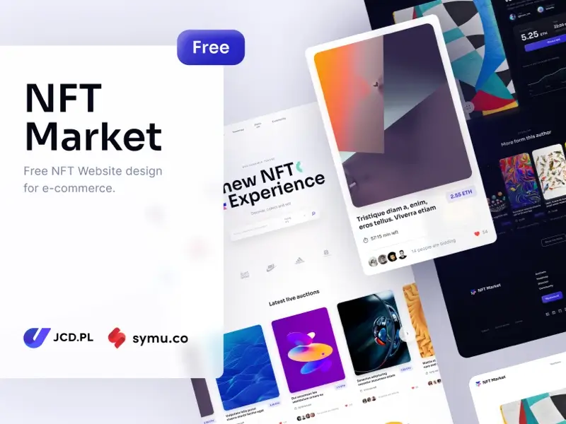 NFT Market Free Landing Page for Figma