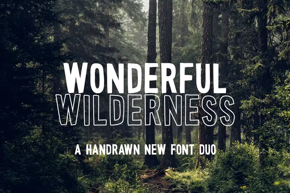Wonderful Wilderness Handrawn Font Duo