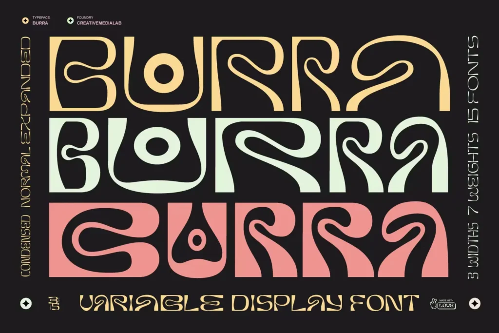 Burra - Psychedelic Display Font
