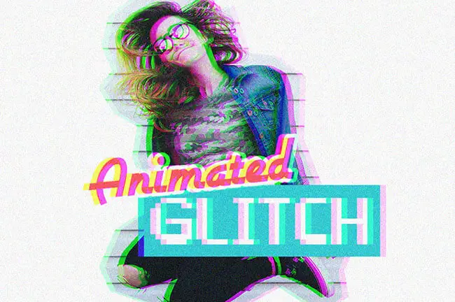 animated glitch free photoshop action