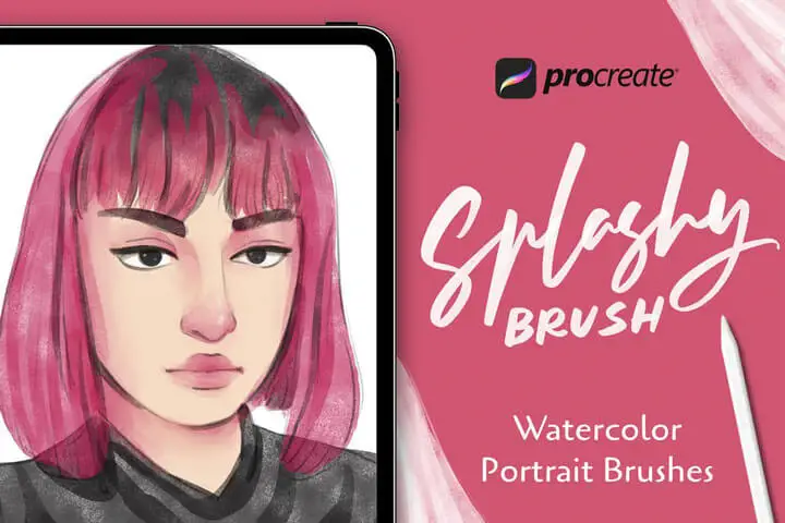 Watercolor Portrait Brushes For Procreate