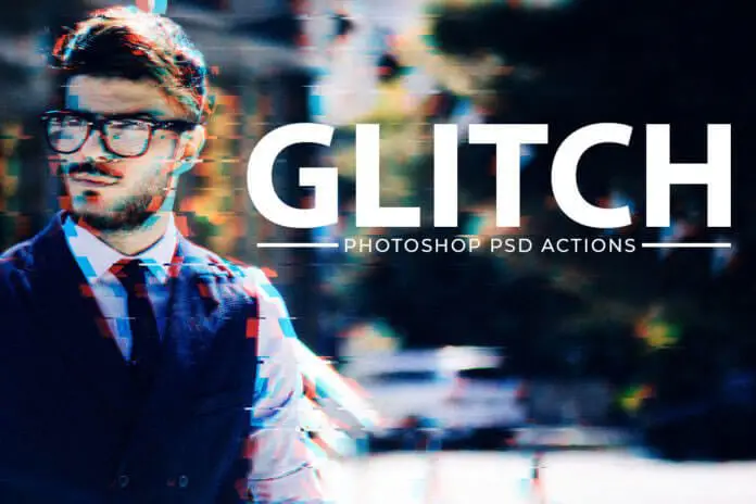 free glitch photoshop action