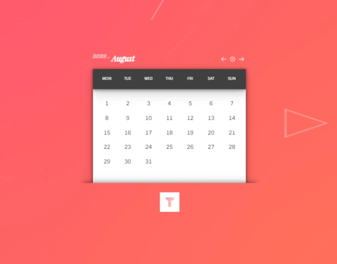 CSS and JavaScript Infinite Calendar