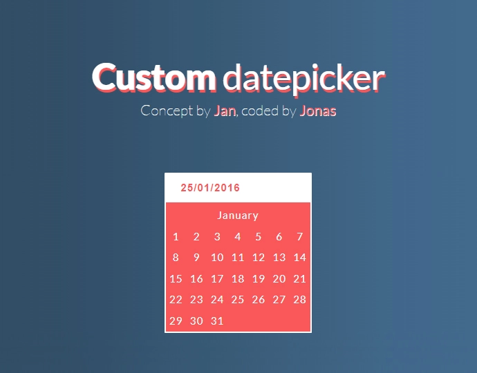 Custom Datepicker